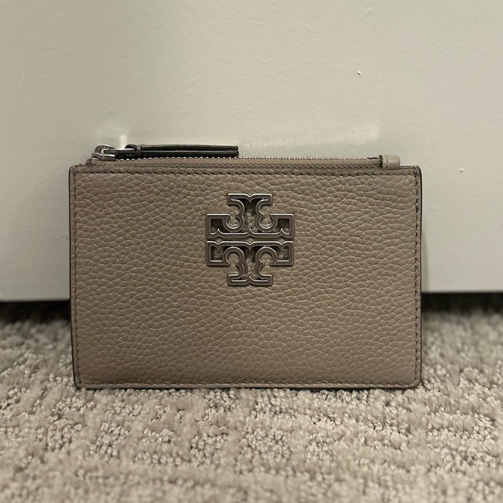 Tory Burch SOFT ZIP CARD CASE Grey